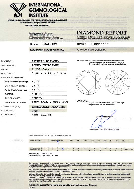 Foto 9 - Diamant 0,232 ct Brillant IGI Lupenrein Wesselton Weiss, D6172