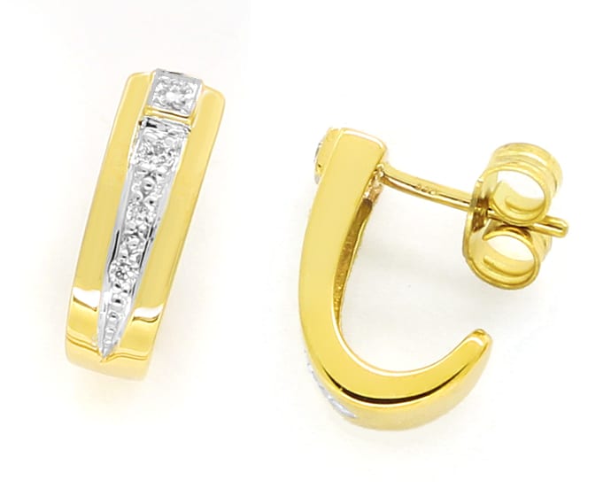 Foto 4 - Modernes Gold-Schmuckset Collier Ohrringe Ring Brillant, S1497