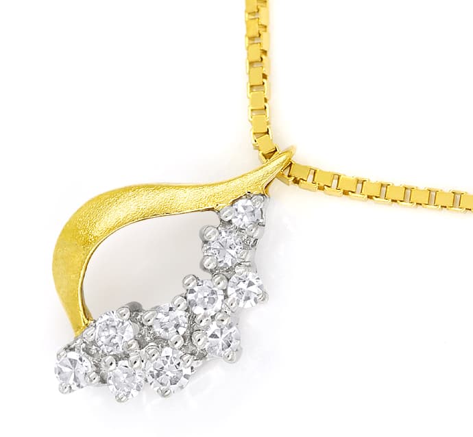 Foto 2 - Diamantanhänger 0,21ct an Venezianerkette in 585er Gold, S1573