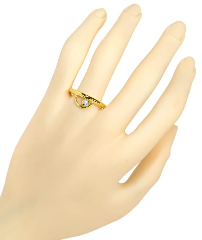 Foto 4 - Formvollendeter Designer-Ring mit Brillant 18K Gelbgold, S2244