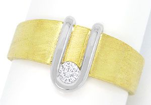 Foto 1 - Designer-Herren Ring mit 0,18ct River Brillant 14K Gold, S3464
