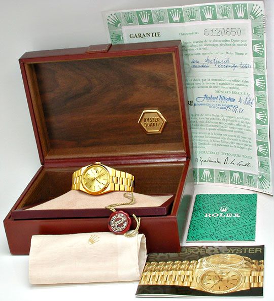 Foto 5 - Rolex Day Date, Quarz Chronometer Geprüft F.Neuzustand, U1058