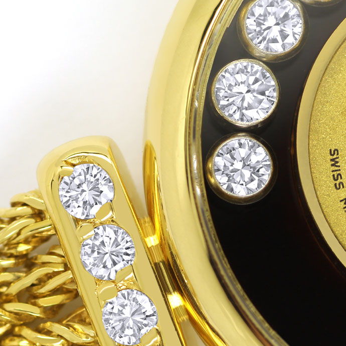 Foto 3 - Chopard Happy Diamonds Damen Uhr 14 Brillanten Gelbgold, U2545